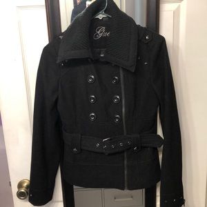 Guess stud and zipper detail coat.
